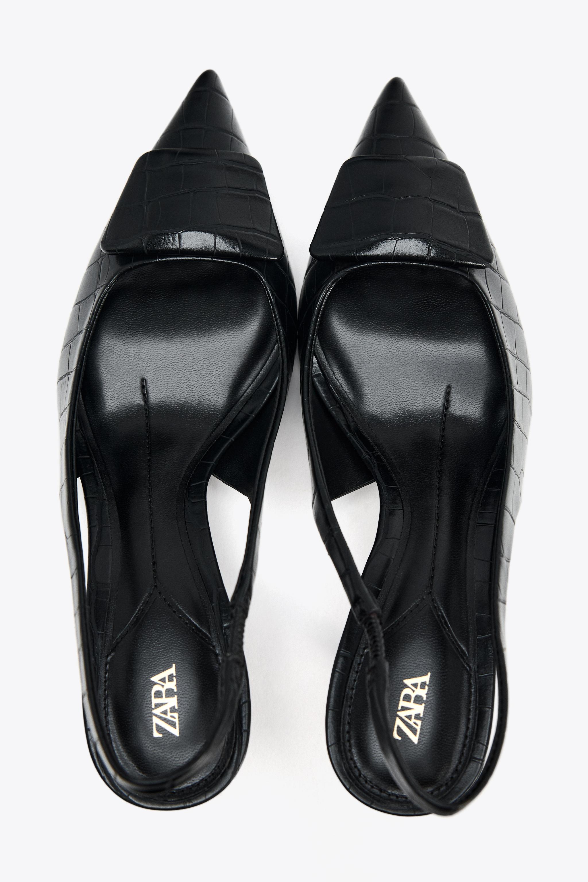 ☆ドイツ発*ZARA*新作*スタッズスリングバックシューズ/BLACK☆ ☆ドイツ発*ZARA*新作*スタッズスリングバックシューズ/BLACK