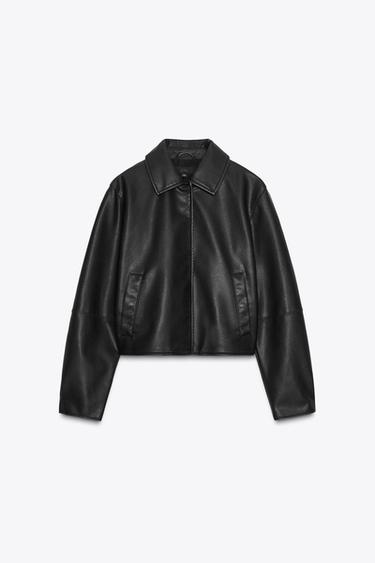 FAUX LEATHER JACKET - Black by Zara
