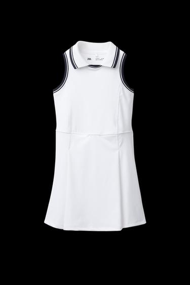 BOX PLEAT POLO SHIRT DRESS - White by Zara - Image 0