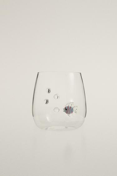 VERRE POISSONS ET BULLES - Bleu de Zara - Image 0