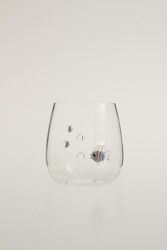 FISH AND BUBBLES TUMBLER - Blue by Zara - Image 0
