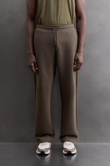 TECHNICAL TRACK PANTS — Dark brown 2