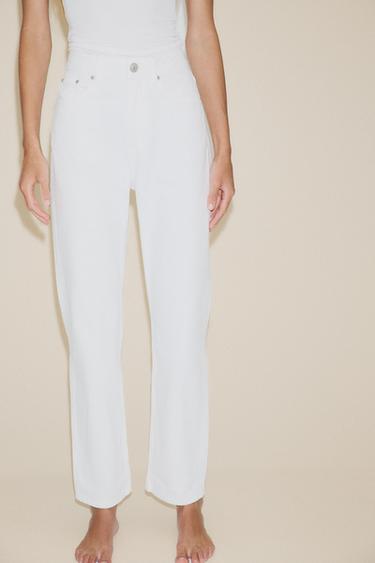 JEAN TRF MOM FIT AVEC TAILLE HAUTE - Blanc de Zara - Image 2