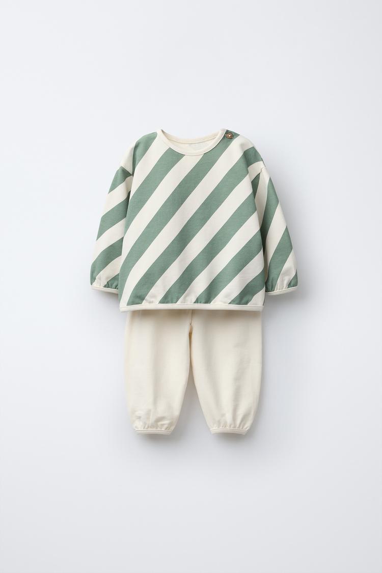 Pocket Striped Sweatshirt