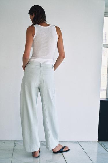 PANTALON BALLOON ZW COLLECTION - Bleu clair de Zara - Image 2