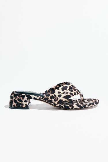 ANIMAL PRINT HEELED SANDALS - Leopard by Zara