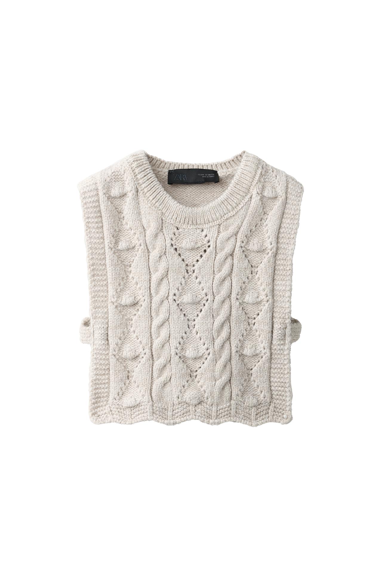 CABLE-KNIT VEST