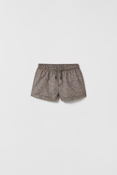 KIDS/ BERMUDA BAÑO ANIMAL PRINT - Marrón / Topo de Zara - Imagen 0