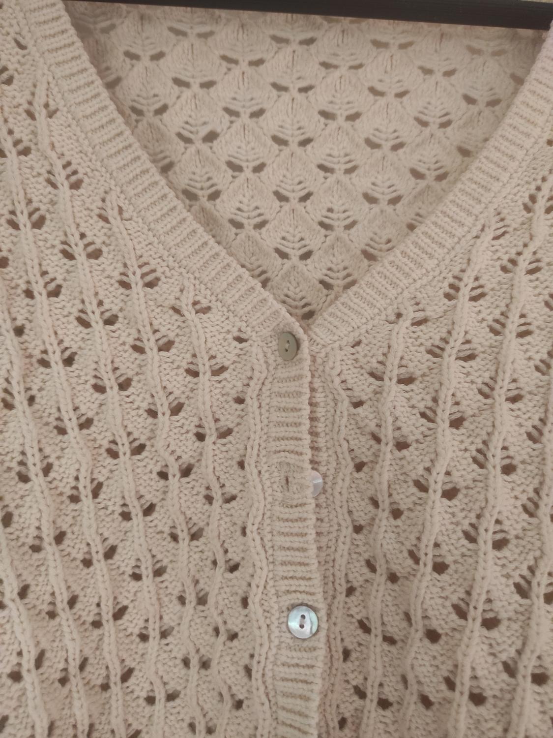 OPEN KNIT TEXTURED CARDIGAN - Image 3