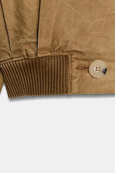 WASHED SHORT TRENCH COAT - Brown by Zara - Image 8