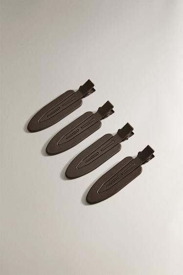 LOT DE PINCES PLATES POUR FOURRURE (LOT DE 4) - Marron de Zara - Image 1