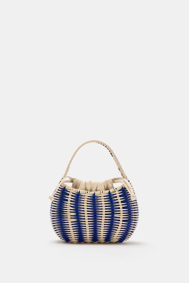 BOLSO RÍGIDO DE MANO - Azul de Zara