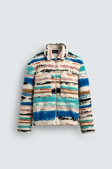 Zara IRREGULAR TEXTURE JACKET - Multicolored - Image 0