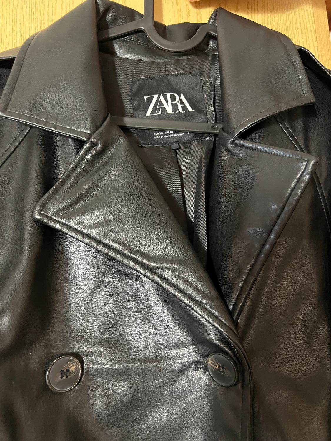 OVERSIZE LEATHER EFFECT TRENCH COAT - Image 9