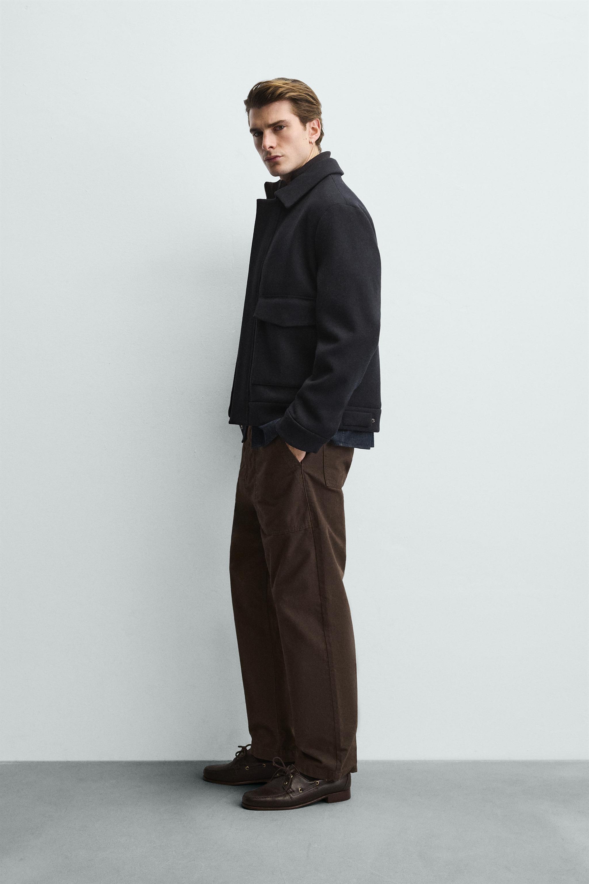 JACKET WITH REMOVABLE KNIT COLLAR