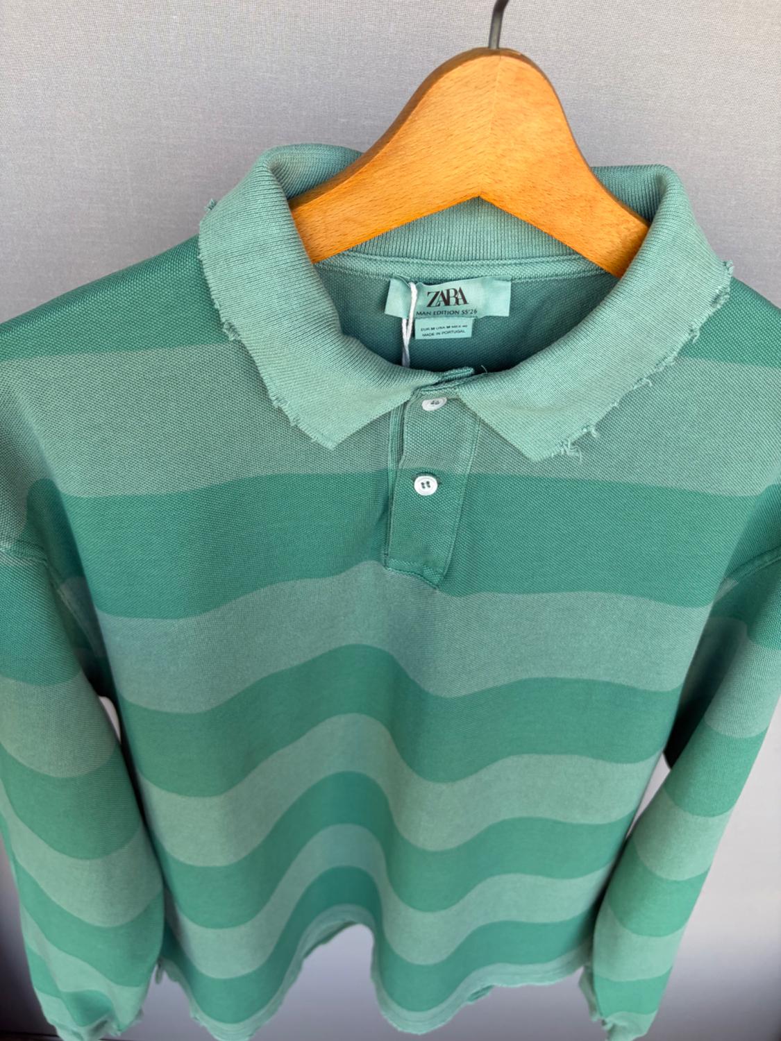 WASHED STRIPED PIQUÉ POLO SHIRT - Image 9