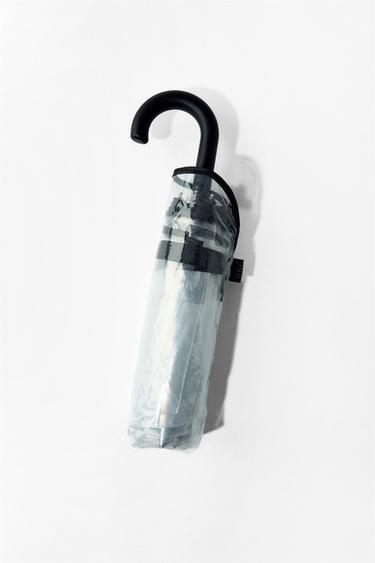 Zara CLEAR FOLDABLE UMBRELLA - Black