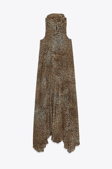 ROBE HALTER À IMPRIMÉ ANIMALIER ZW COLLECTION - Leopard de Zara - Image 5