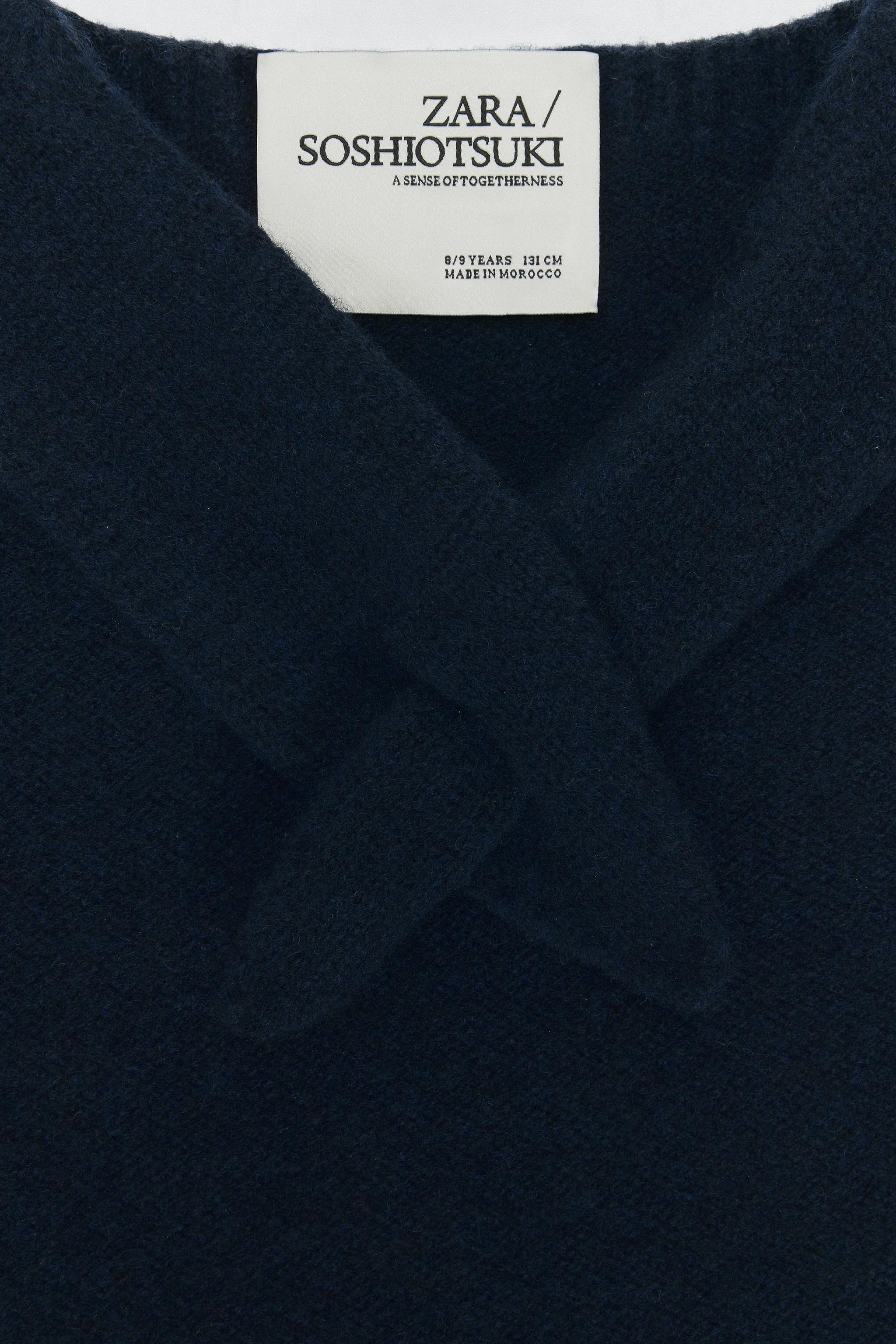 WOOL KNIT COLLAR SOSHIOTSUKI x ZARA - Blue | ZARA United States
