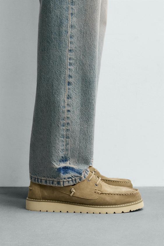 LEATHER BOAT SHOES from Zara - $99.90