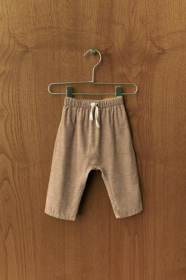 LINED NEEDLECORD TROUSERS - Beige by Zara