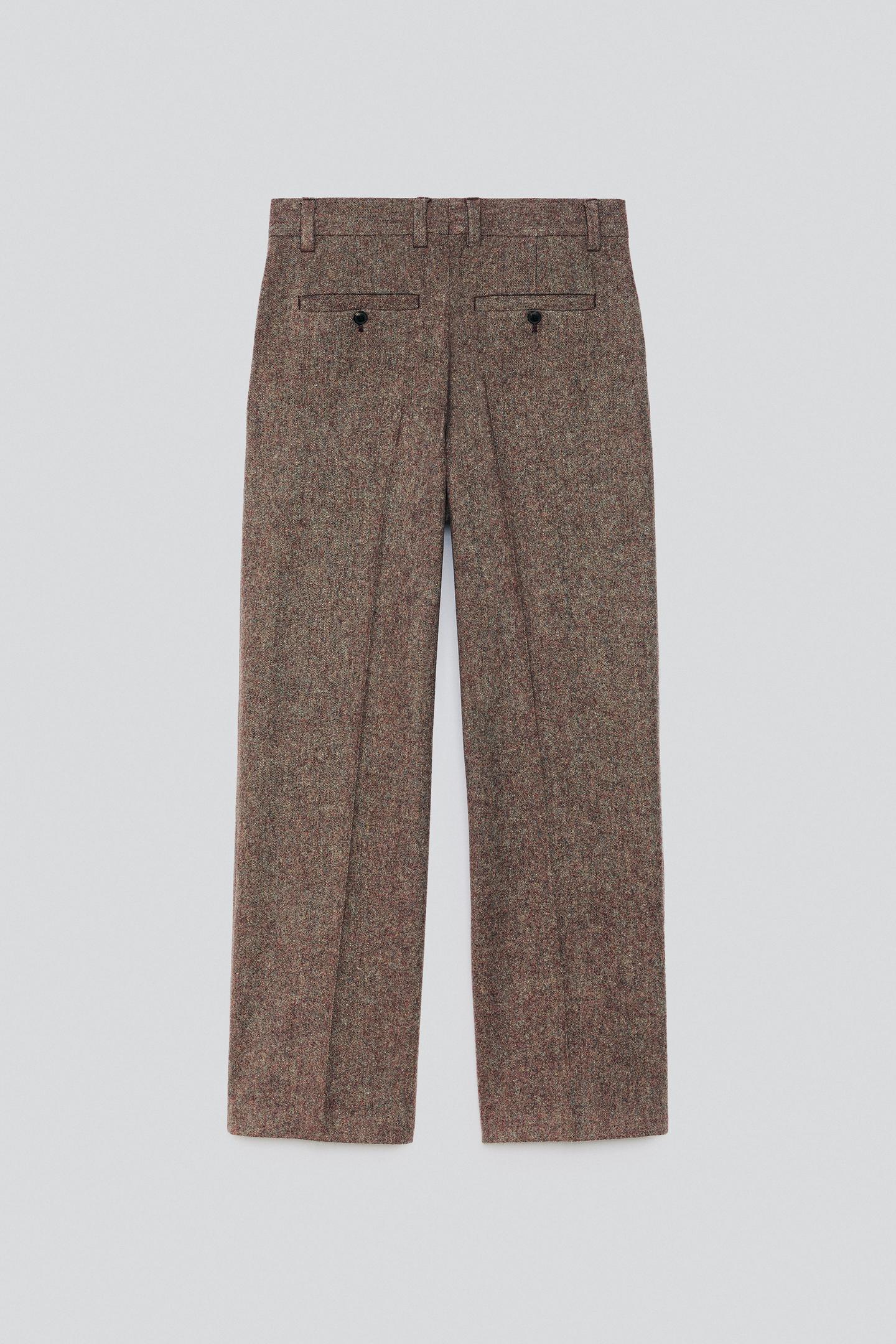 Мужские брюки Zara 100% Wool Suit, цвет: Бордовый — фото 2