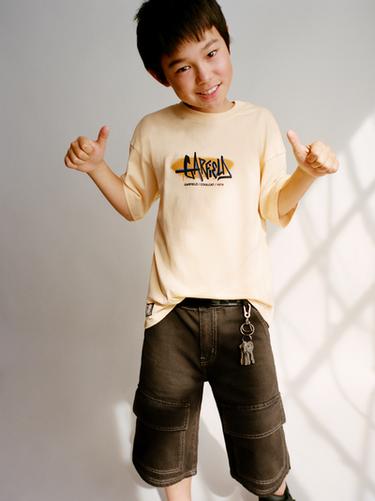 OVERDYE CARGO BERMUDA SHORTS - Black by Zara