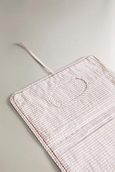 BABY WIPE HOLDER WITH STRIPES AND SQUARES - Oyster-white by Zara - Image 3
