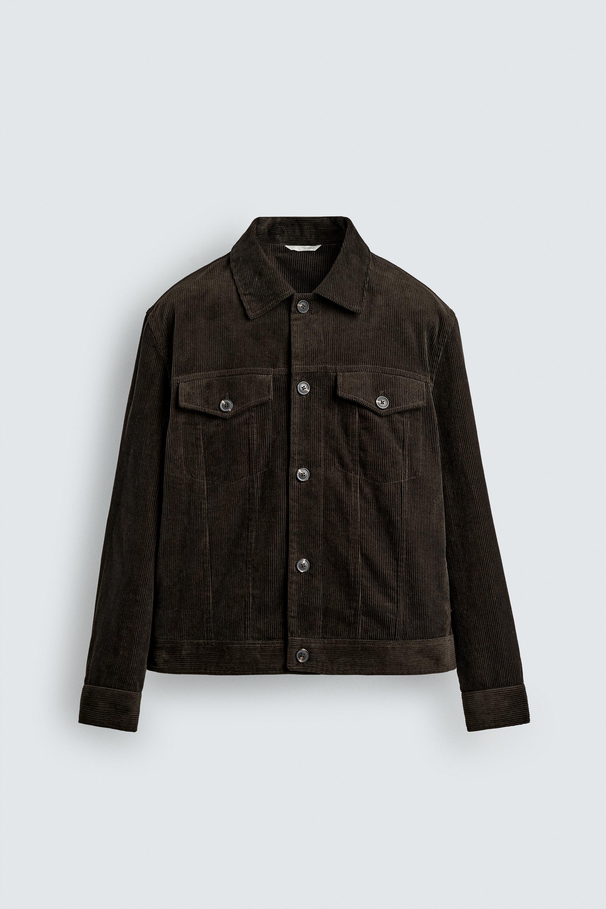 レギュラーフィット コーデュロイジャケット - ブラウン | ZARA Japan