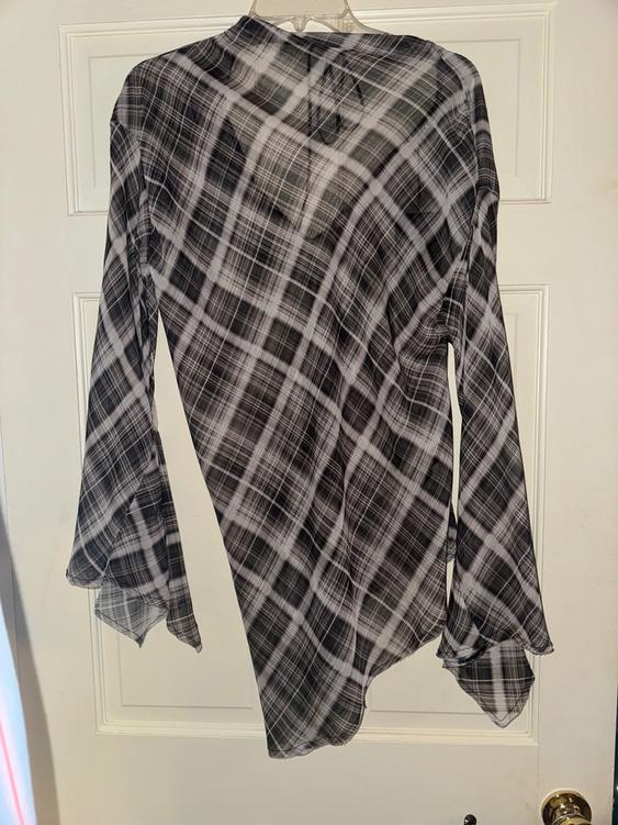 ASYMMETRIC CHECKERED TOP - Image 3