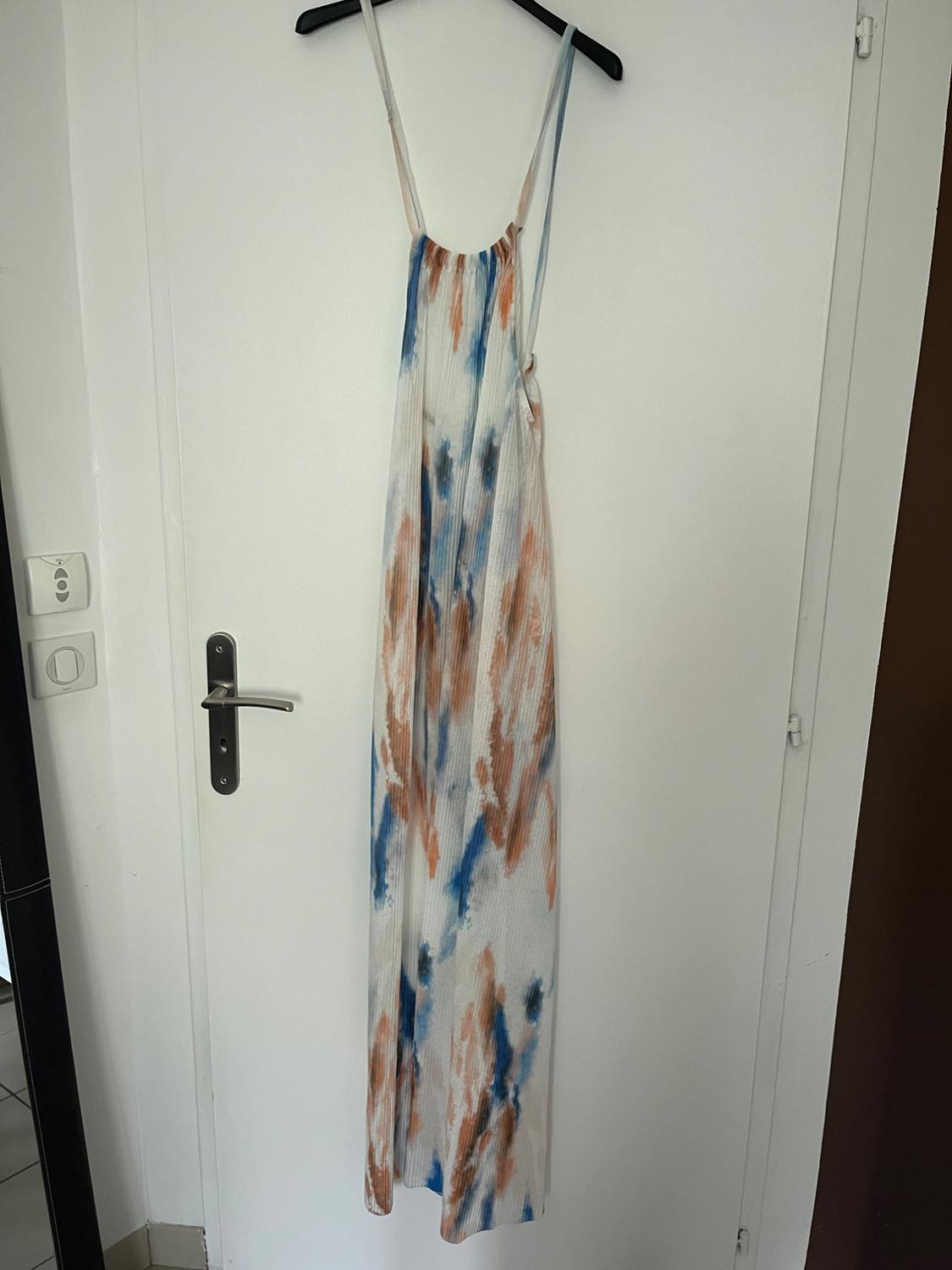 PLEATED PRINTED DRESS