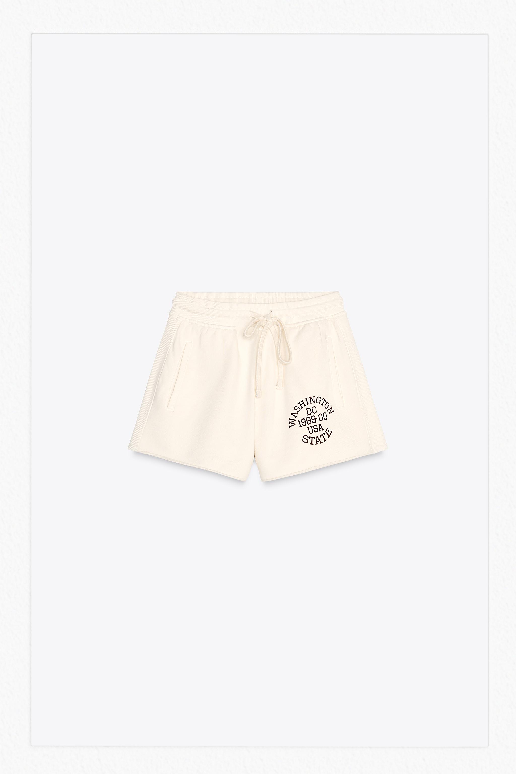 ★ドイツ発*ZARA*新作*ウォッシュ加工スウェットショーツ/WH★ ☆ドイツ発*ZARA*新作*ウォッシュ加工スウェットショーツ/LG