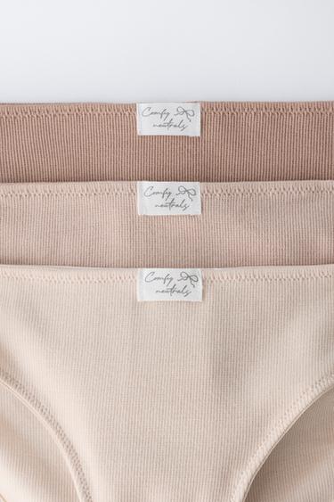9-14 ANS/ LOT DE TROIS CULOTTES ÉTIQUETTE - Marron clair de Zara - Image 1