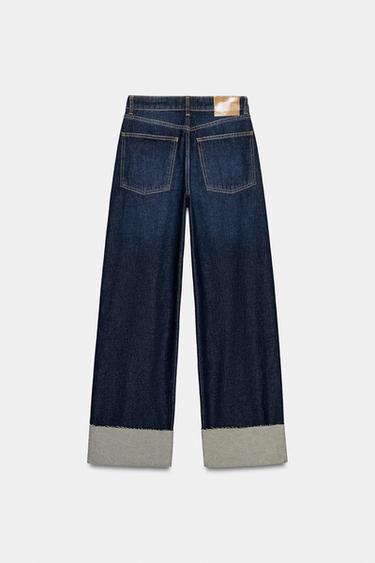 Z1975 BARREL mid-waist JEANS WITH TURN-UP HEMS - Blue by Zara - Image 7