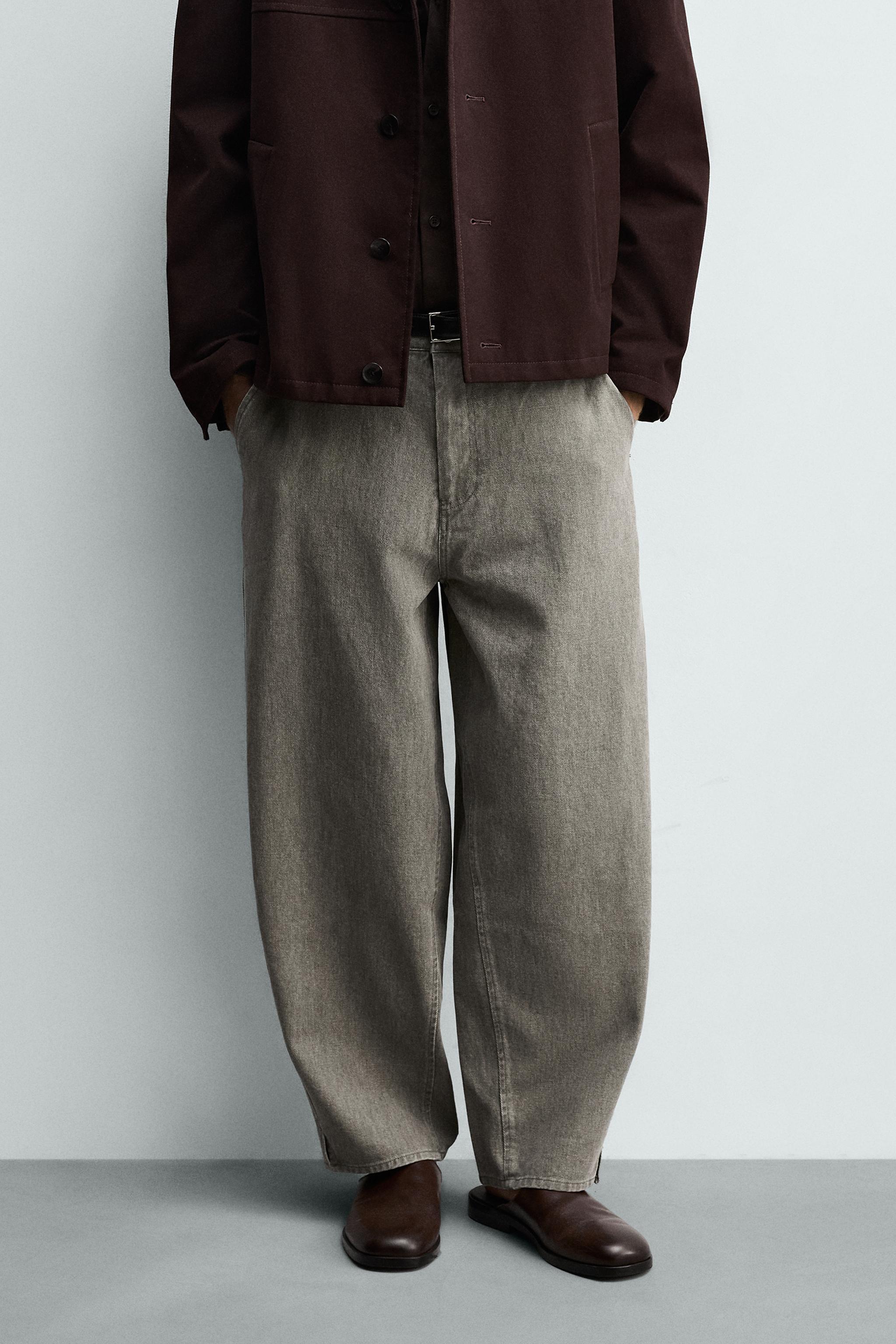BALLOON FIT TROUSERS — Grey / Blue