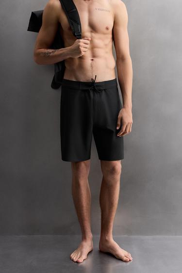 SURF BOARD SHORTS WITH POCKET - Black by Zara