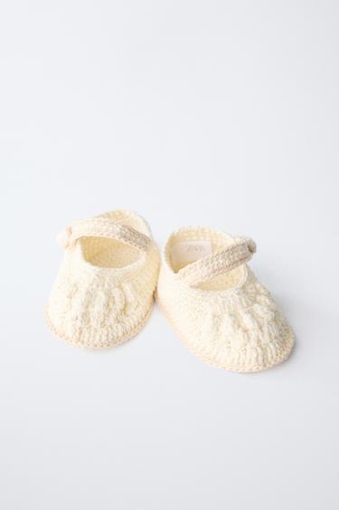 CHUNKY KNIT BOOTIES - Ecru White by Zara - Image 2