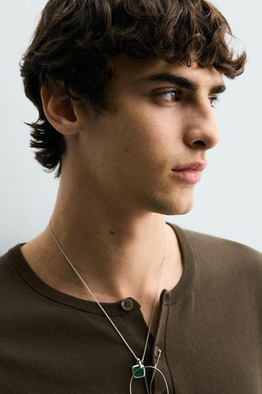 KNIT HENLEY T-SHIRT - Khaki by Zara