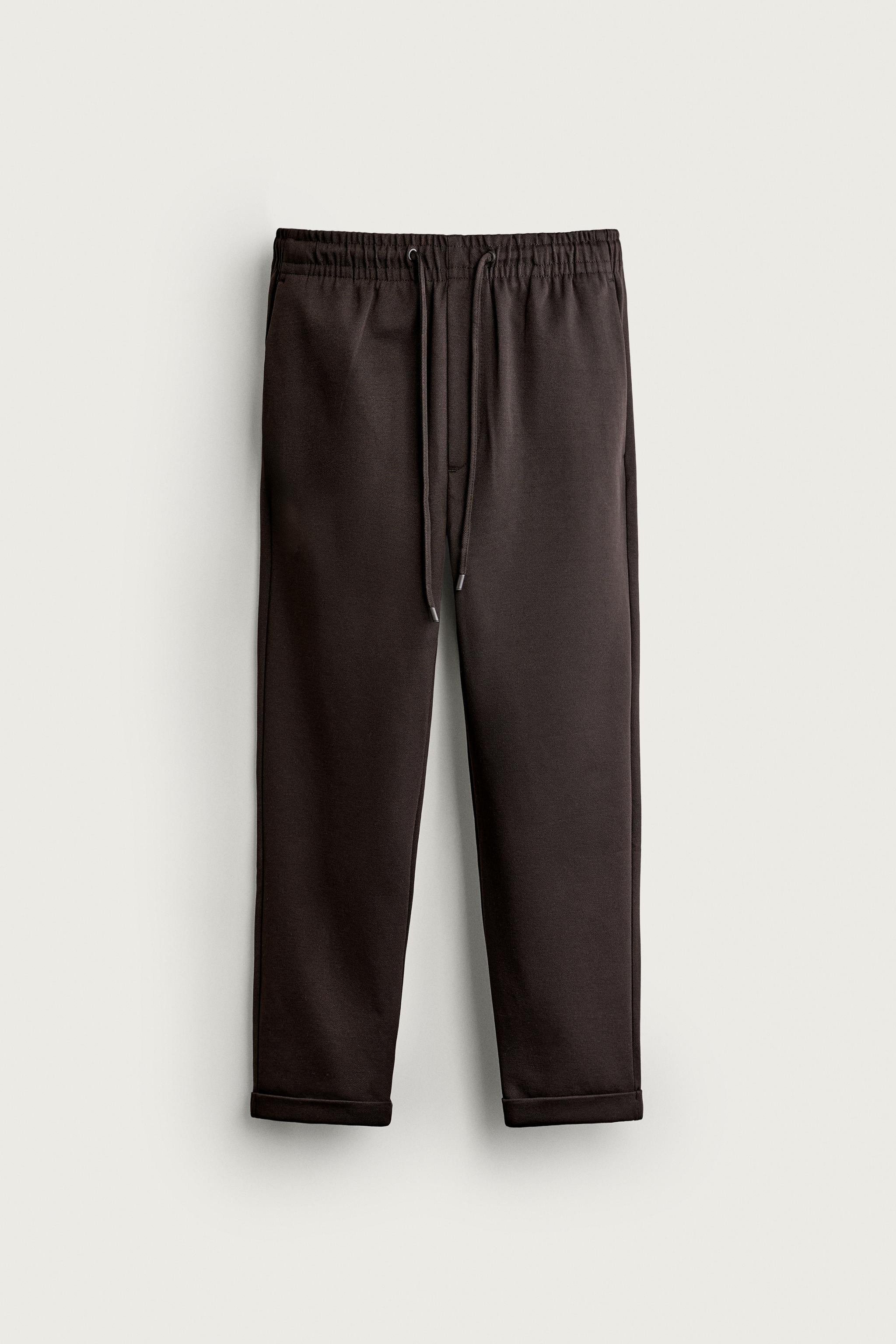 EASY CARE REGULAR FIT PANTS — Chocolate