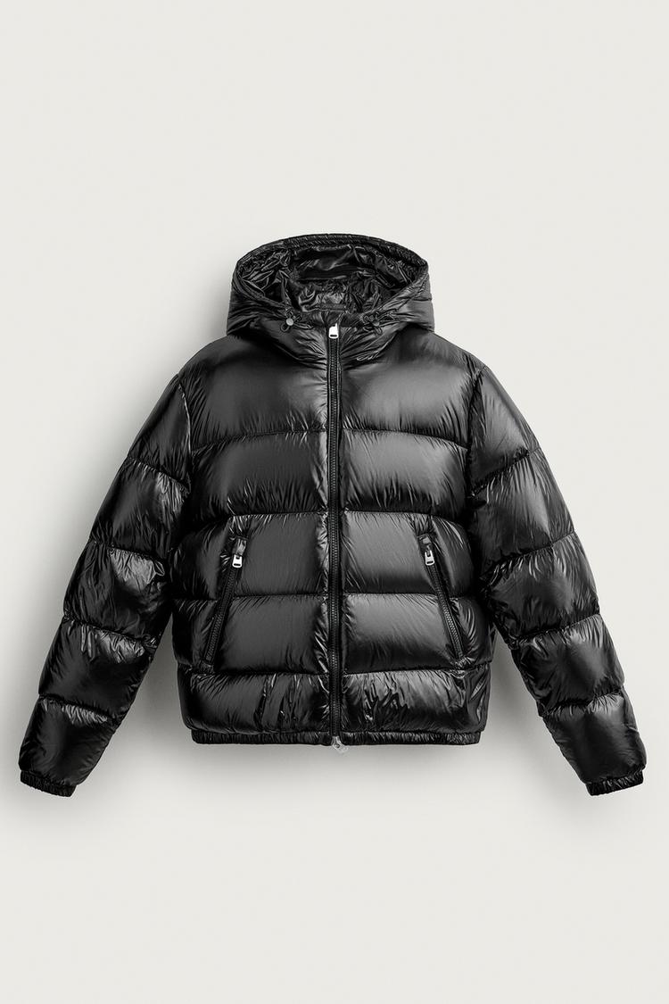 WATER-REPELLENT 80/20 DOWN JACKET — Black