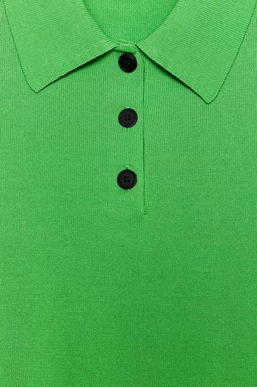 KURZARM-POLOSHIRT - Grün von Zara