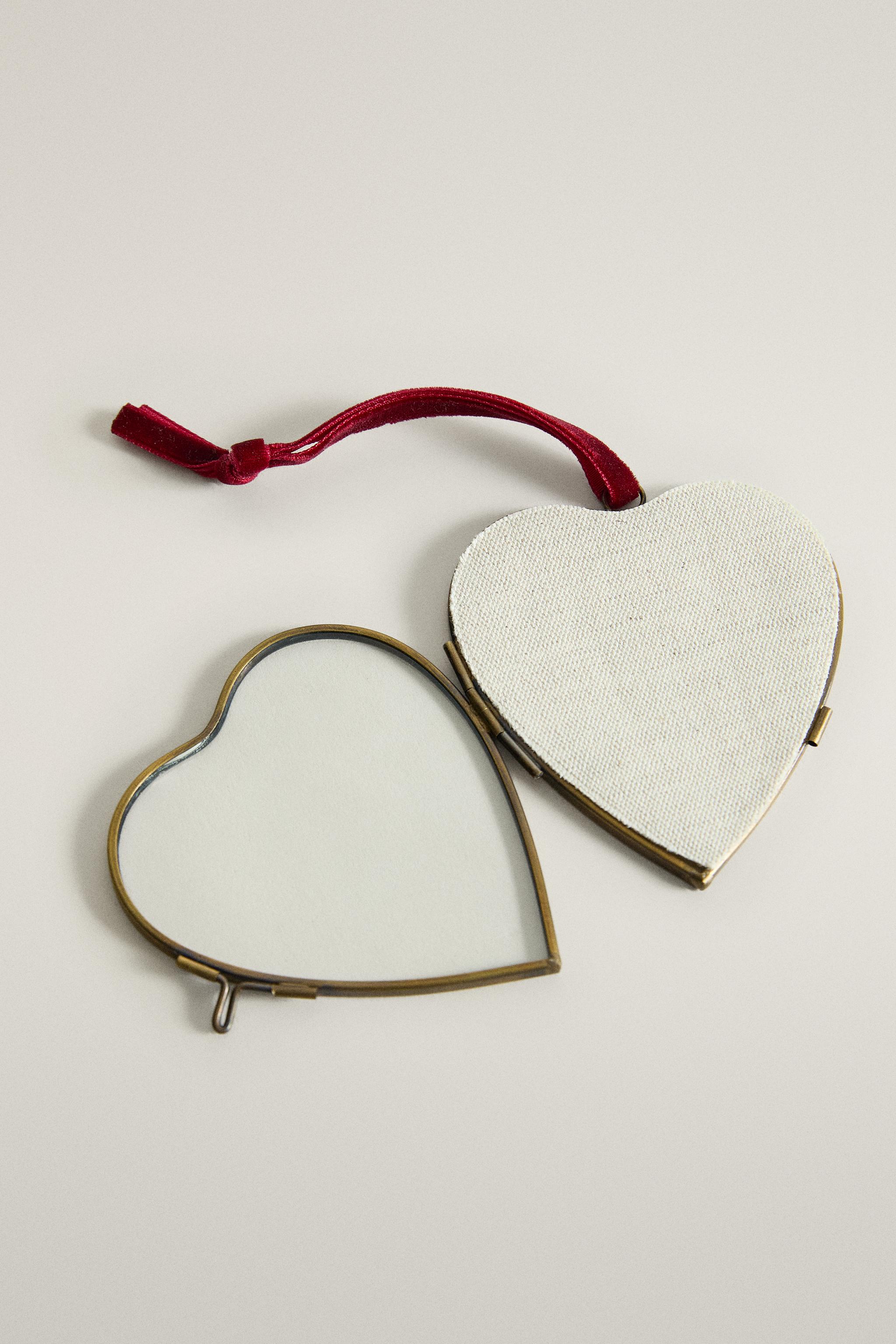 HEART BORDER CHRISTMAS TREE DECORATION (PACK OF 3)