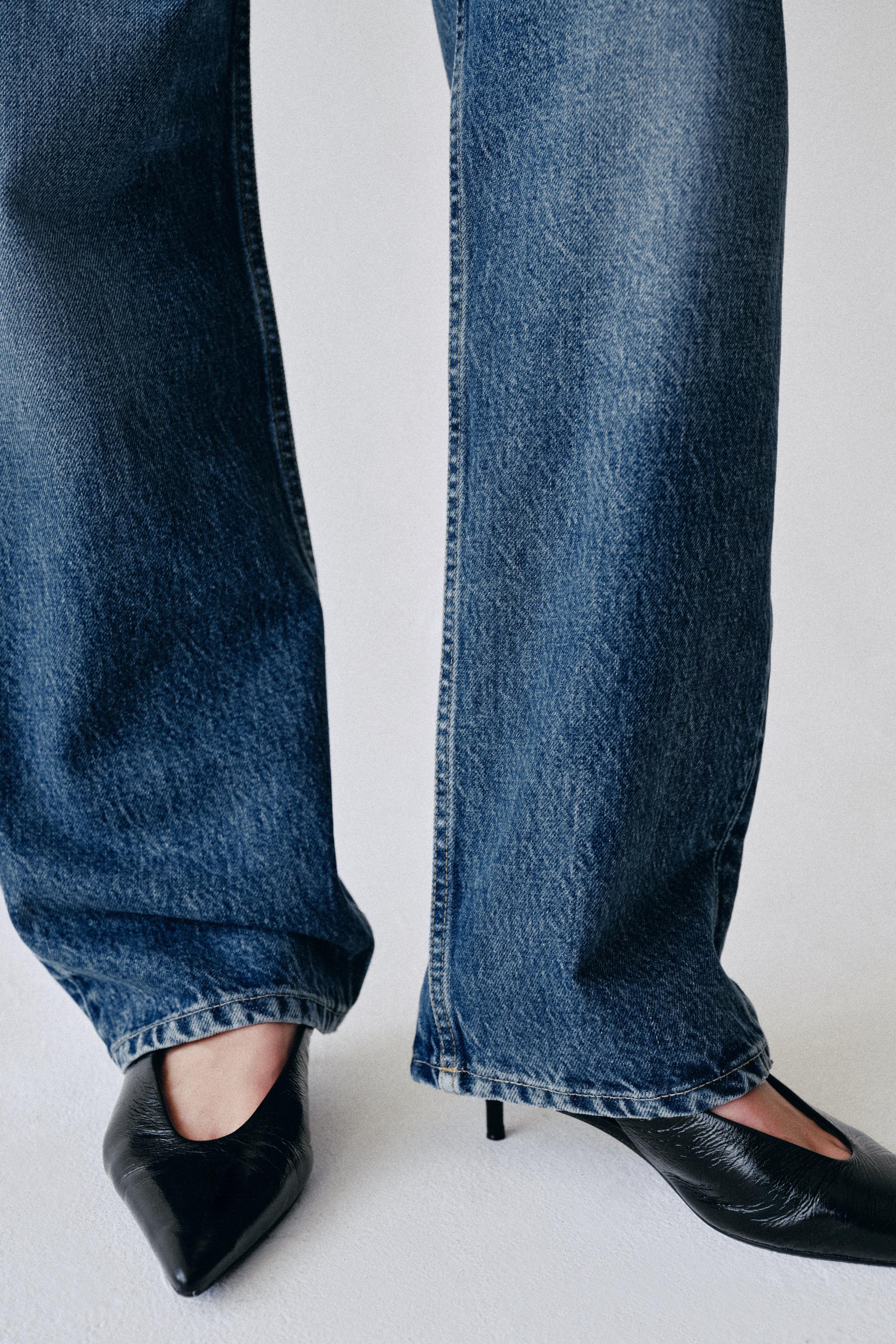 Zara ZW COLLECTION STRAIGHT ORTA BEL JEAN görsel 6