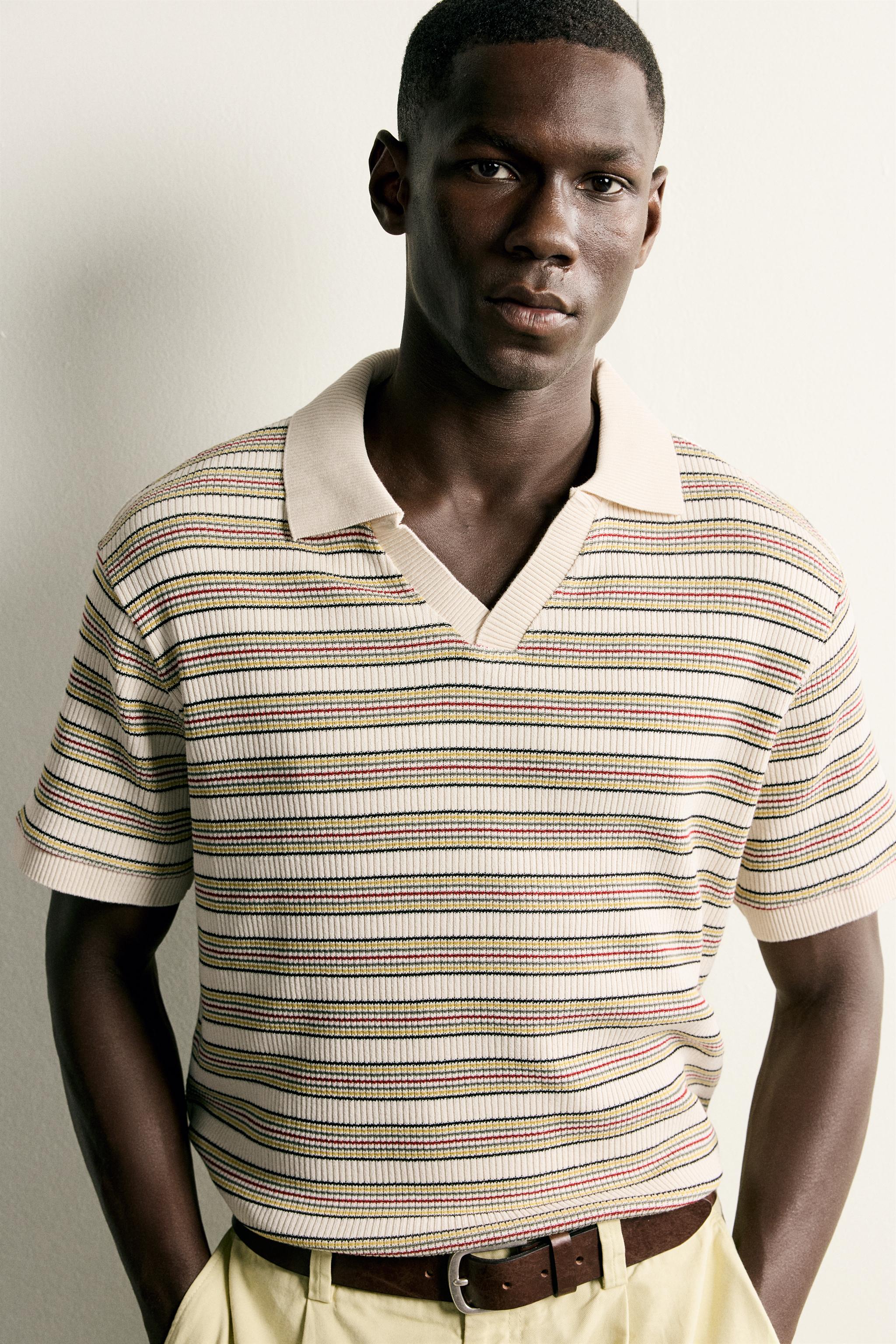 STRIPED REGULAR FIT POLO