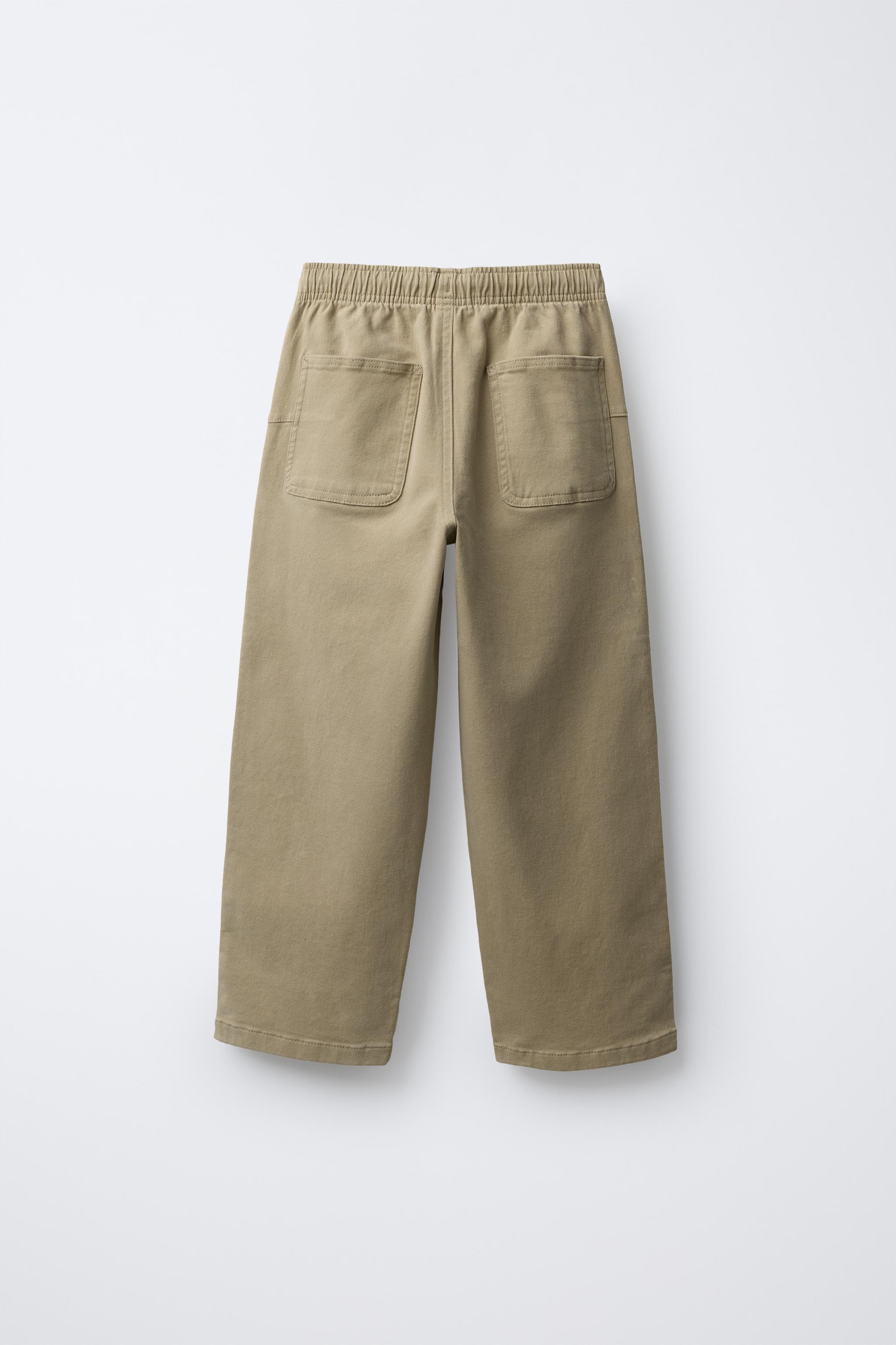 STRAIGHT LEG PANTS WITH LABEL
