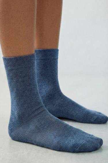 PACK CINCO CALCETINES LARGOS LISOS - Multicolor de Zara