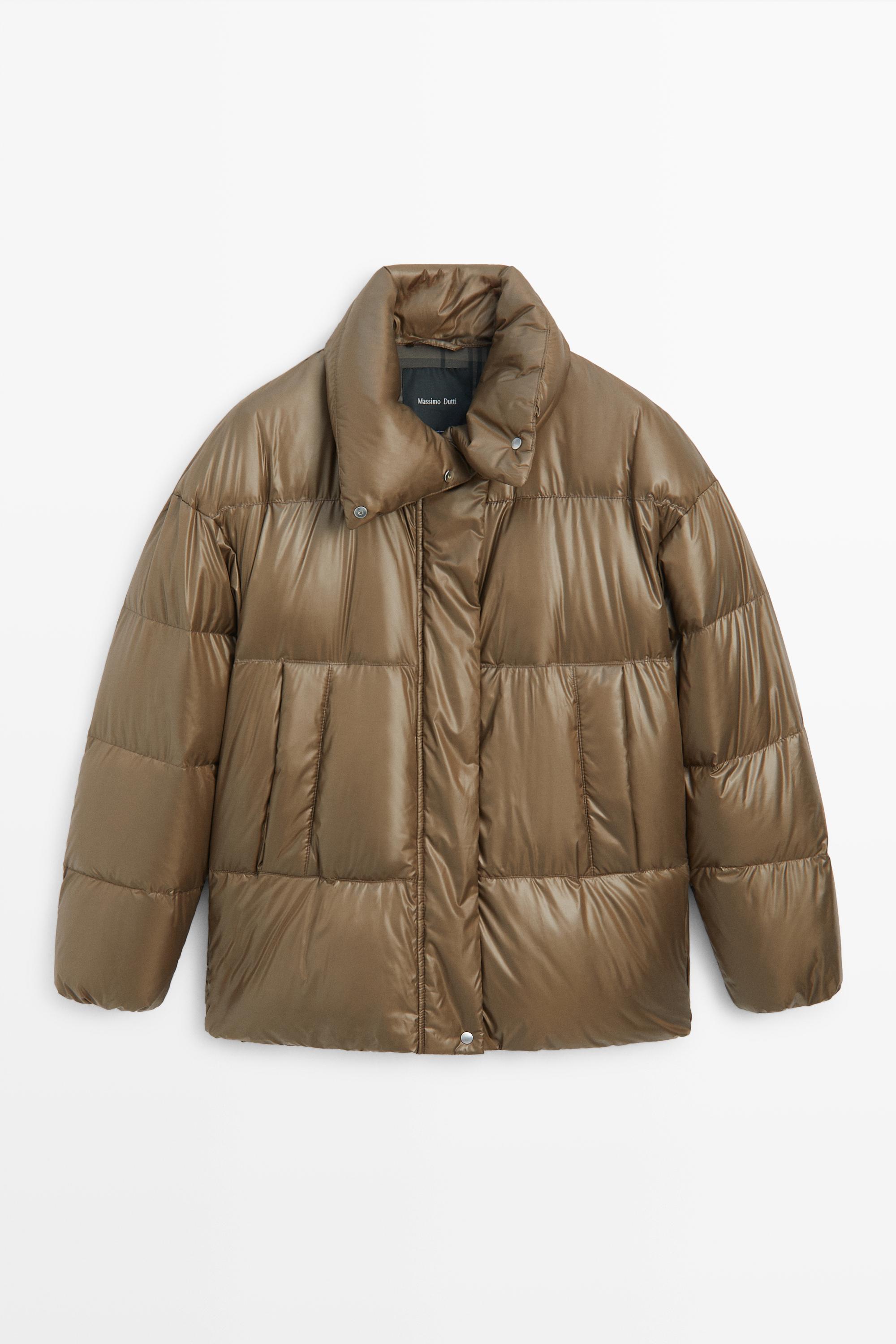 Down jacket with pocket detail