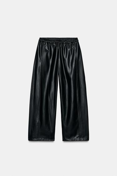 CALÇA DE POLIURETANO ZW COLLECTION - Preto da Zara - Imagem 0