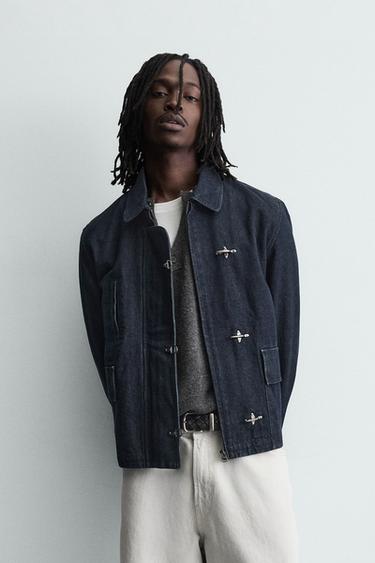 DENIM FIREMAN CLASP JACKET - Indigo by Zara