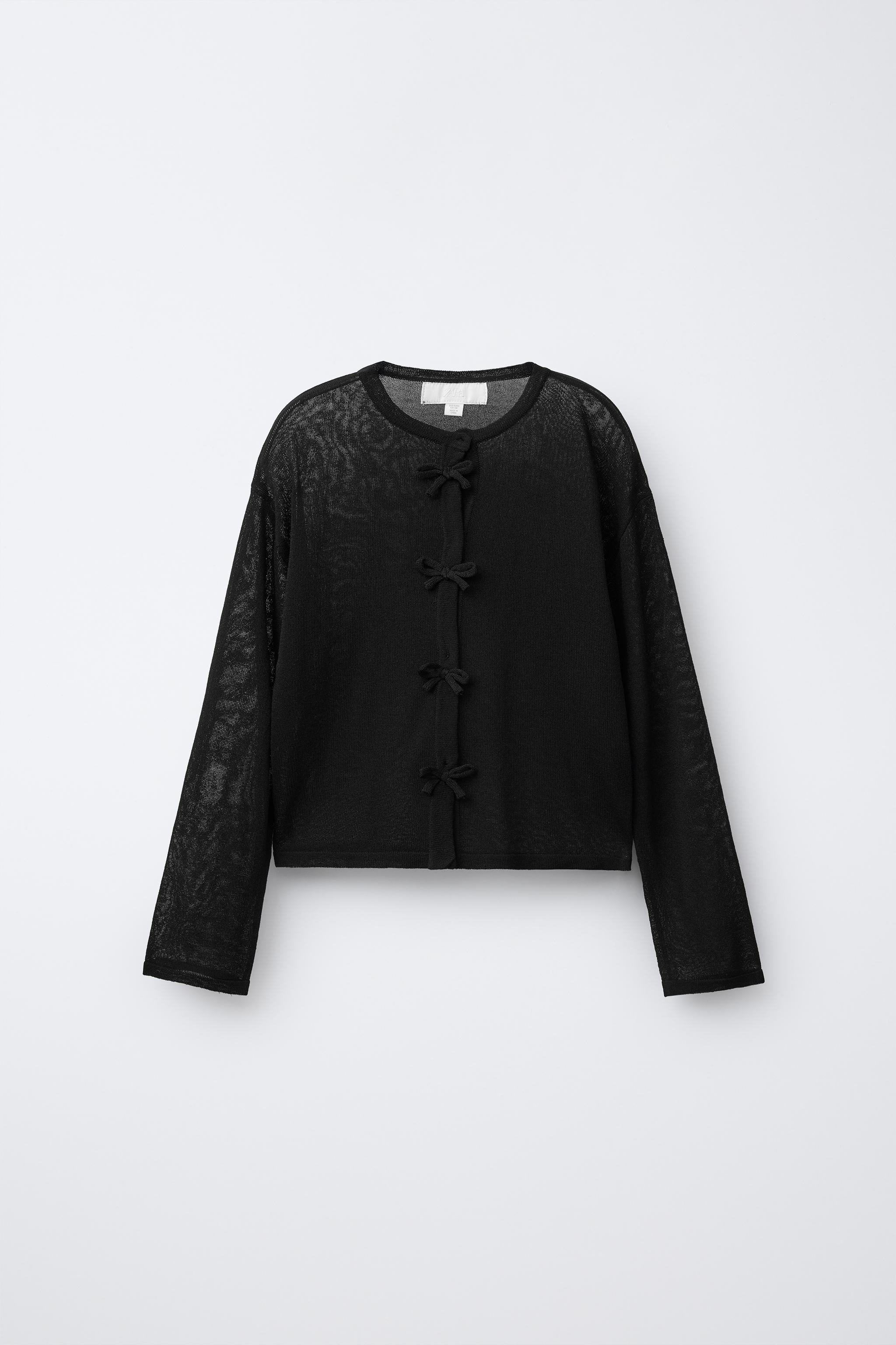 ZARA ニット カーディガン リボン コットン セーター アウター xl ZARAセール】あまりのオシャレさに即買いしちゃった…！6590円